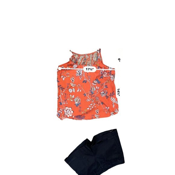 (6 for $25)Maurices Caged Neckline Floral Tank Top size small - Picture 4 of 7